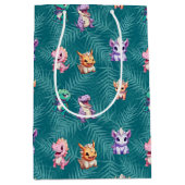 Schattigee dinosaurus oerwoud School kinderen Verj Medium Cadeauzakje (Voorkant)