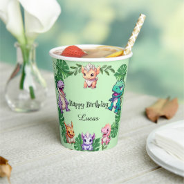 Schattigee dinosaurus oerwoud School kinderen Verj Papieren Bekers