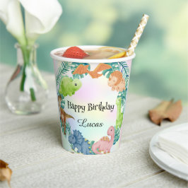 Schattigee dinosaurus oerwoud School kinderen Verj Papieren Bekers
