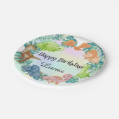 Schattigee dinosaurus oerwoud School kinderen Verj Papieren Bordje (Gekanteld)