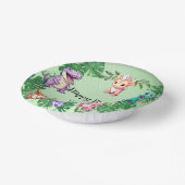 Schattigee dinosaurus oerwoud School kinderen Verj Papieren Kommen (Gebogen)