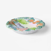 Schattigee dinosaurus oerwoud School kinderen Verj Papieren Kommen (Gebogen)