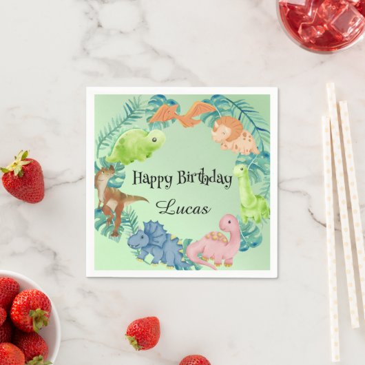 Schattigee dinosaurus oerwoud School kinderen Verj Servet (Insitu)