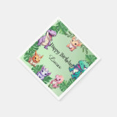 Schattigee dinosaurus oerwoud School kinderen Verj Servet (Hoek)