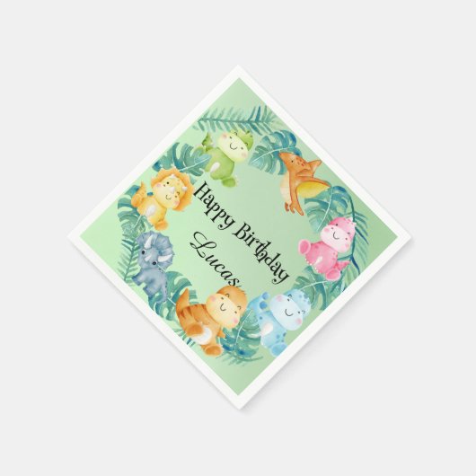 Schattigee dinosaurus oerwoud School kinderen Verj Servet (Hoek)