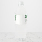 Schattigee dinosaurus oerwoud School kinderen Verj Waterfles Etiket (Achterkant)