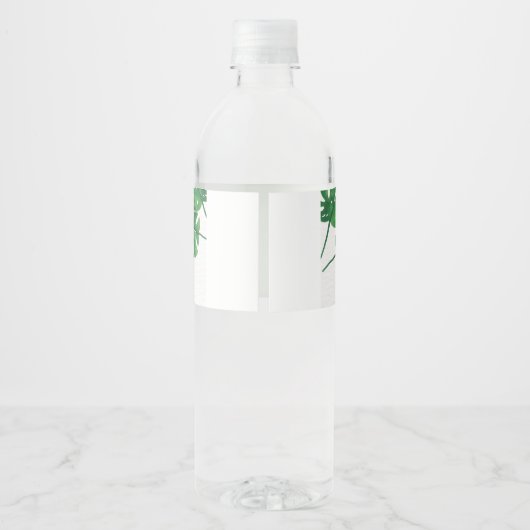 Schattigee dinosaurus oerwoud School kinderen Verj Waterfles Etiket (Achterkant)