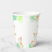 Schattigee Dinosaurus Oerwoud Verjaardagsfeest Papieren Bekers (Rechts)