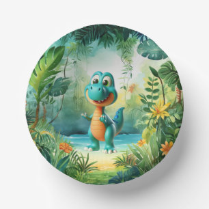 Schattigee Dinosaurus Paper Bowl Papieren Kommen
