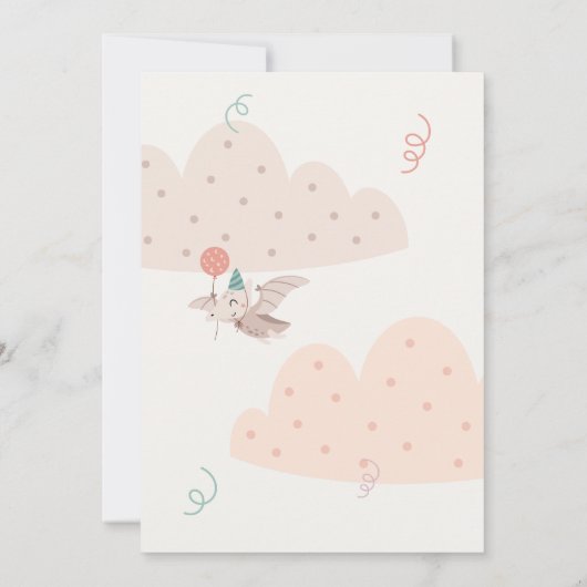 Schattigee Dinosaurus Party Animals Kids Verjaarda Kaart (Achterkant)