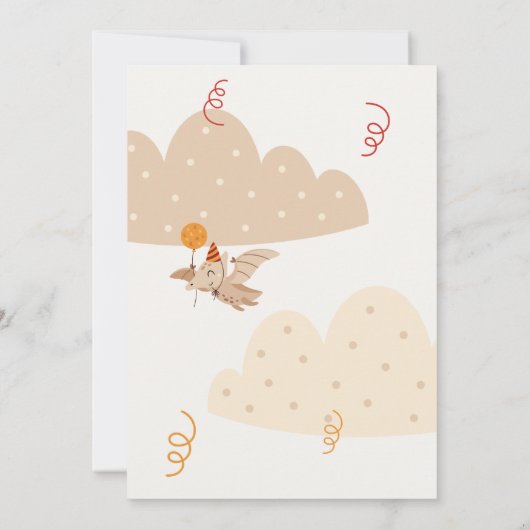 Schattigee Dinosaurus Party Animals Kids Verjaarda Kaart (Achterkant)