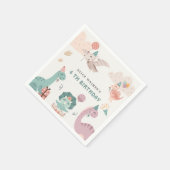 Schattigee Dinosaurus Party Animals Kids Verjaarda Servet (Hoek)