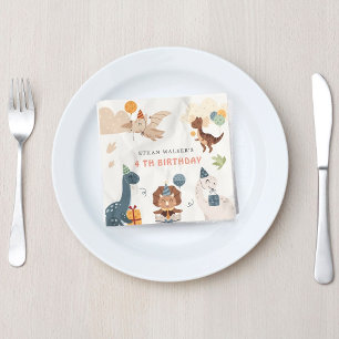 Schattigee Dinosaurus Party Animals Kids Verjaarda Servet
