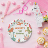 Schattigee Dinosaurus Party Paper Borden Papieren Bordje (Feest)