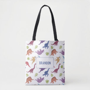 Schattigee Dinosaurus Patroon Dino Gepersonaliseer Tote Bag