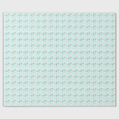 Schattigee Dinosaurus Patroon Verjaardag Cadeaupapier (Vlak)