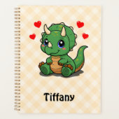 Schattigee Dinosaurus Planner – Naam toevoegen (Voorkant)