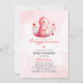 Schattigee dinosaurus Preggosaurus-Baby shower Kaart (Voorkant)