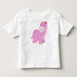 Schattigee dinosaurus, roze dinosaurus, Meisje din Kinder Shirts