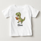 Schattigee dinosaurus speelt Football (Voorkant)