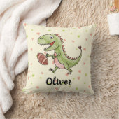Schattigee dinosaurus spelen Football gepersonalis Kussen (Deken)