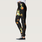 Schattigee Dinosaurus spelen pompoen truc om hallo Leggings (Links)