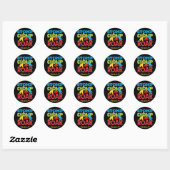 Schattigee Dinosaurus Stomp Chomp Roar Verjaardag  Ronde Sticker (Vel)