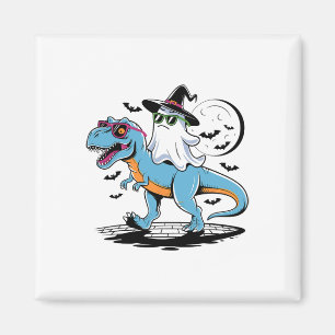 Schattigee dinosaurus T Rex en Ghost voor Hallowee Magneet