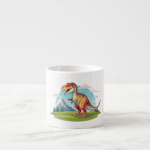 Schattigee  dinosaurus T Rex met Mountain Espresso Kop (Voorkant)