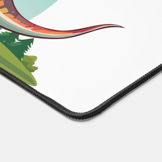 Schattigee dinosaurus T Rex met Mountain Mousepad Bureaumat (Hoek)