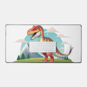 Schattigee  dinosaurus T Rex met Mountain Mousepad Bureaumat (Keyboard & Muis)