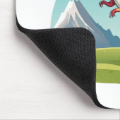 Schattigee  dinosaurus T Rex met Mountain Mousepad Muismat (Hoek)