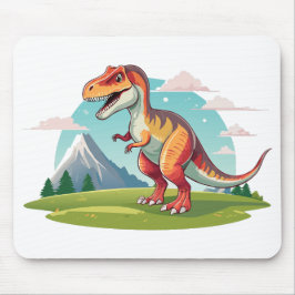 Schattigee  dinosaurus T Rex met Mountain Mousepad Muismat