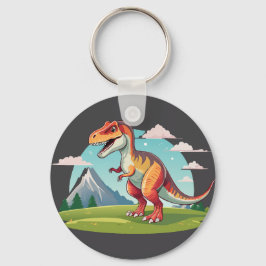 Schattigee dinosaurus T Rex met Mountain Sleutelhanger