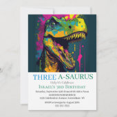 Schattigee Dinosaurus T-Rex thema Jura wereld Kaart (Voorkant)