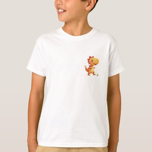 Schattigee dinosaurus T-shirt (Voorkant)