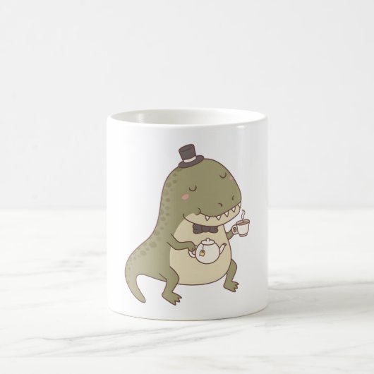 Schattigee Dinosaurus Trex met theepot en thee Koffiemok (Center)