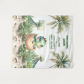 Schattigee Dinosaurus Uitkomen Snel Baby shower Ba Wandkleed (Voorkant (horizontaal))