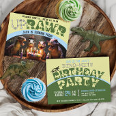 Schattigee Dinosaurus UpRAWR Dino-Mite 4e verjaard Kaart