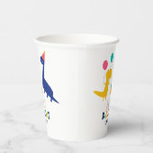 Schattigee Dinosaurus Verjaardag Kleurrijke Whimsi Papieren Bekers (Rechts)