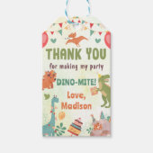 Schattigee Dinosaurus Verjaardag Party Gift Labels Cadeaulabel (Voorkant)