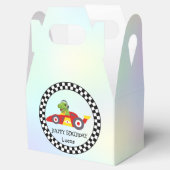 Schattigee Dinosaurus Verjaardag racing auto jonge Bedankdoosjes (Geopend)