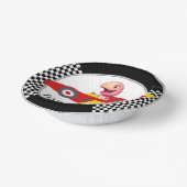 Schattigee Dinosaurus Verjaardag racing auto jonge Papieren Kommen (Gebogen)