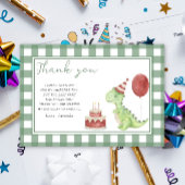 Schattigee Dinosaurus verjaardagsfeestje bedankt