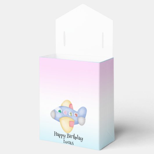 Schattigee dinosaurus vliegtuig Student kinderen V Bedankdoosjes (Geopend)