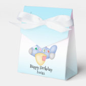 Schattigee dinosaurus vliegtuig Student kinderen V Bedankdoosjes (Voorkant Zijde)