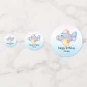 Schattigee dinosaurus vliegtuig Student kinderen V Confetti (Voorkanten)