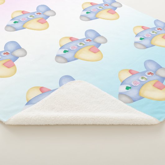 Schattigee dinosaurus vliegtuig Student kinderen V Sherpa Deken (3/4)