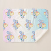 Schattigee dinosaurus vliegtuig Student kinderen V Sherpa Deken (Voorkant (horizontaal))