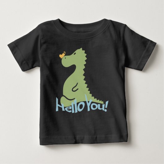 Schattigee Dinosaurus & Vlinder Baby (Voorkant)